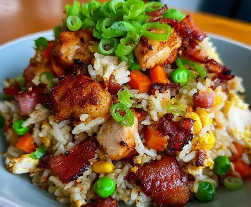 Chicken and Bacon Fried Rice