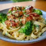 Creamy Chicken Alfredo Fettuccine with Broccoli Bliss