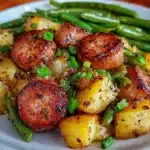 One Pan Sausage, Green Beans, and Potatoes
