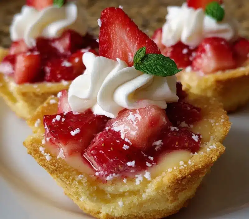Strawberry Sugar Cookie Cups
