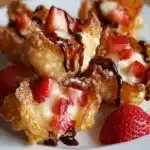 Strawberry Cheesecake Wonton Bites