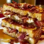 Bourbon Maple Bacon Stuffed French Toast