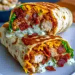 Crunchy Bacon Chicken Ranch Wraps
