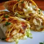 Cheesy Garlic Chicken Wraps