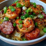 Shrimp Sausage Cabbage Bowl
