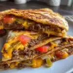 Blackstone Cheeseburger Quesadilla