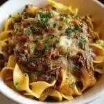 French Onion Beef and Noodles