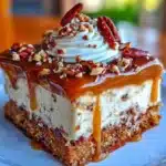 Caramel Butter Pecan Praline Poke Cake