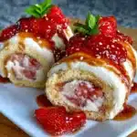 Strawberry Shortcake Cheesecake Rolls