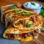 Cheesy Beef Quesadillas