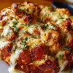 Heavenly Cheesy Chicken Alfredo Monkey Bread
