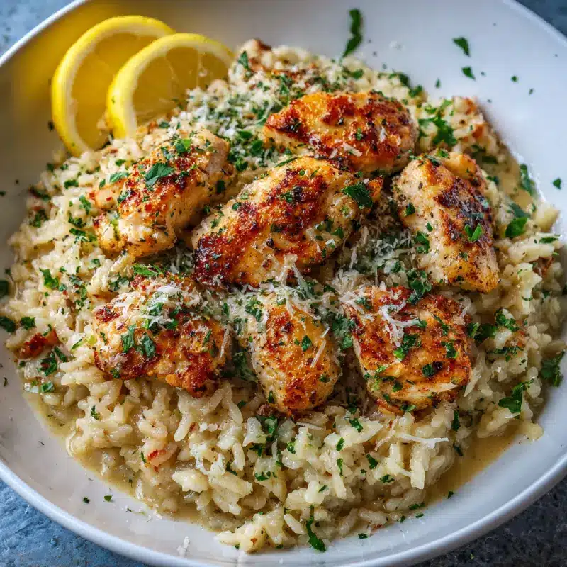 Chicken Scampi with Garlic Parmesan Rice 1 Chicken Scampi with Garlic Parmesan Rice