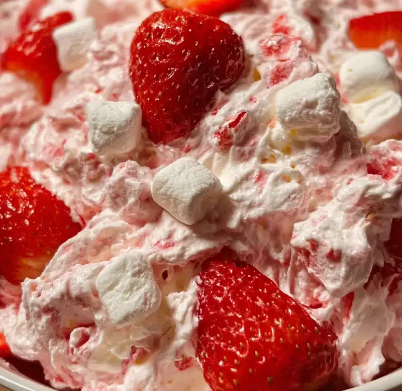 Strawberry Fluff Salad 1 Strawberry Fluff Salad