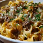 French Onion Beef and Noodles