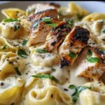 Asiago Tortellini Alfredo with Grilled Chicken