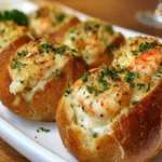 Crabby Shrimp-Stuffed Garlic Bread Bombs