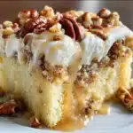 Butter Pecan Praline Poke Cake