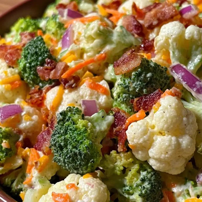 Broccoli Cauliflower Salad