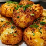 Crispy Potato & Cheese Bombs with Garlic Butter